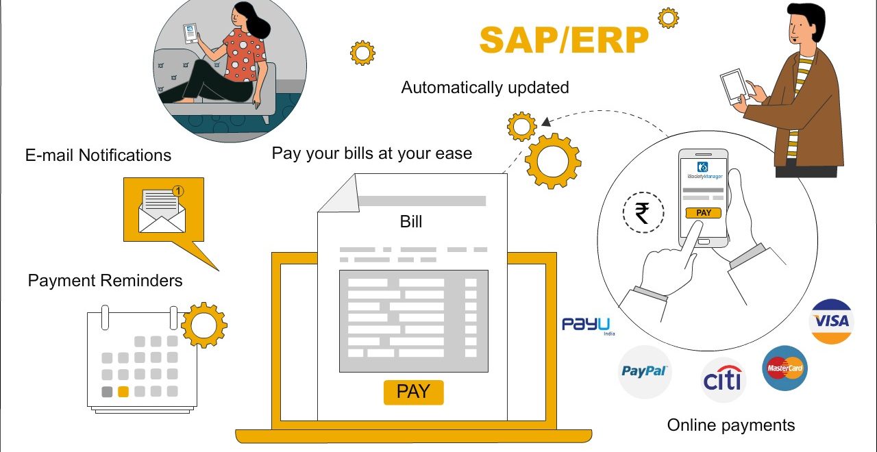 payment, online payment, sap erp integration jaypee billing system, isociety manager billing