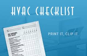 hvac maintenance checklist how to