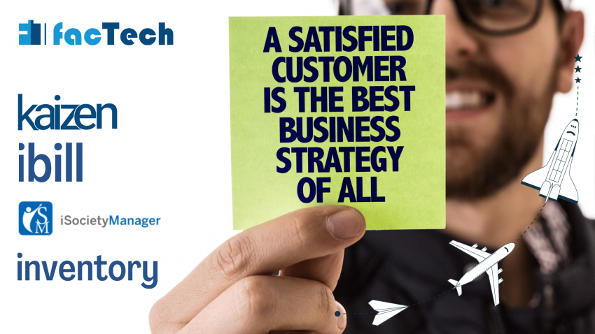 customer gain and benefits. success story of customer satisfaction factech isocietymanager kaizen