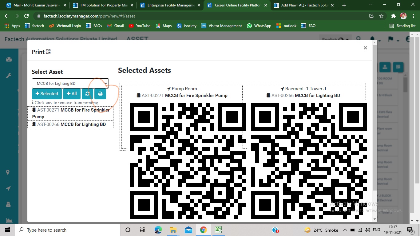 How to Print QR Code in Asset Management? - Facility Technology