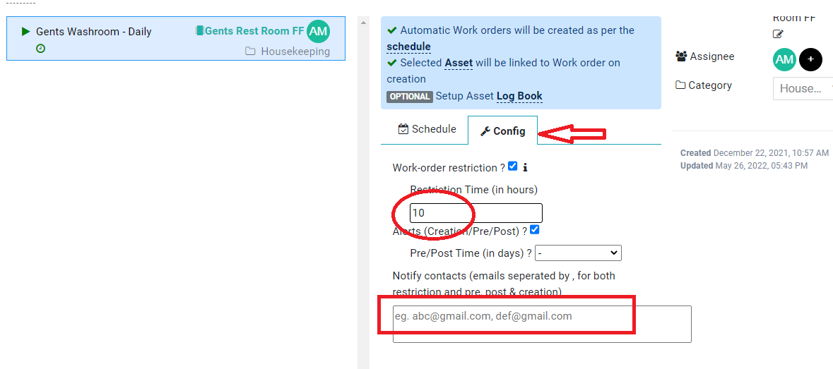 send alert when maintenance or housekeeping job is delayed