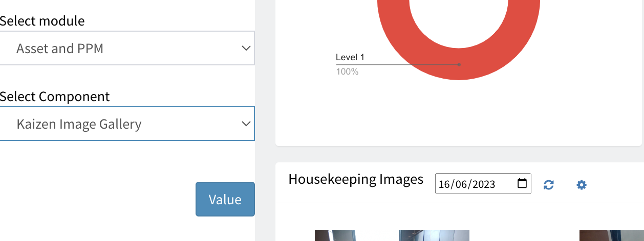 How to select image gallery in dashboard 