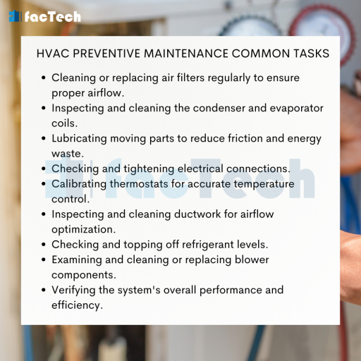 hvac preventive maintenance common tasks